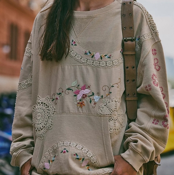 Free People Grams Attic Sweatshirt size S NWT - Picture 6 of 11